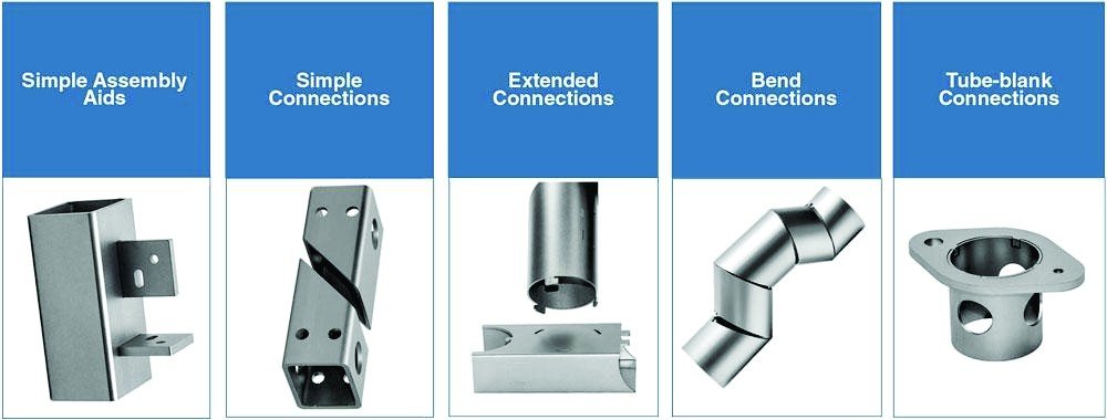 Types of tube connections and assemblies produced